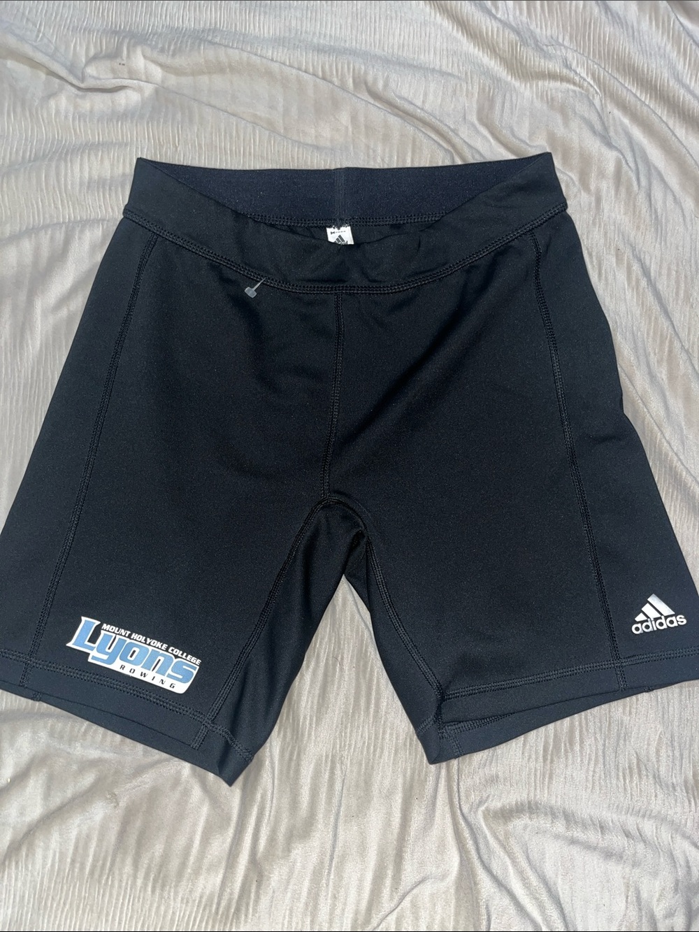 Adidas women’s Black Athletic Compression Shorts - Lyons Logo